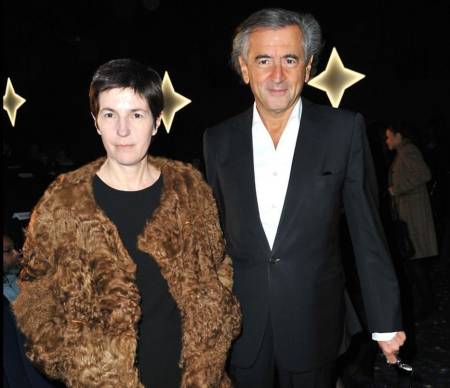 Christian share the stage with Bernard Henri Levy at the German Award Function in 2012 Source: Getty Images